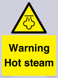 Warning Hot steam